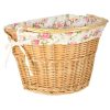 Wicker basket bicycle front basket for wicker flower insert