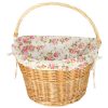 Wicker basket bicycle front basket for wicker flower insert