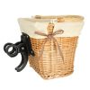 Wicker basket for bicycle front basket wicker insert white