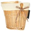 Wicker basket for bicycle front basket wicker insert white