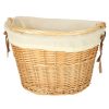 Wicker basket for bicycle front basket wicker insert white