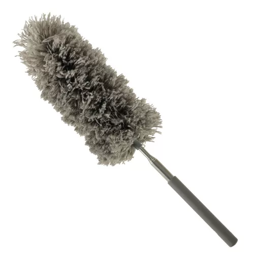 Telescopic broom dusting brush gray