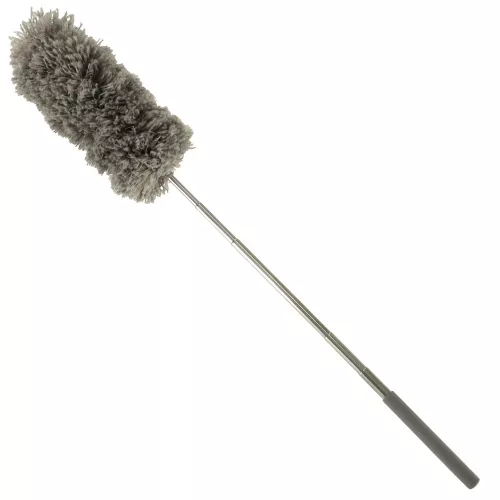 Telescopic broom dusting brush gray