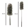 Telescopic broom dusting brush gray
