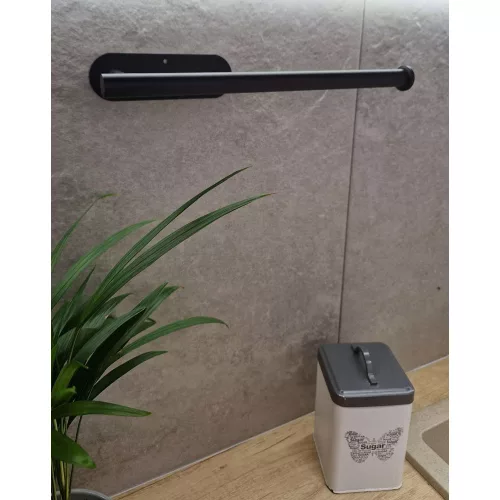 Toilet paper towel holder black