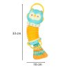 Harmony harmonika gyerekeknek narancssárga bagoly játék LED 30cm