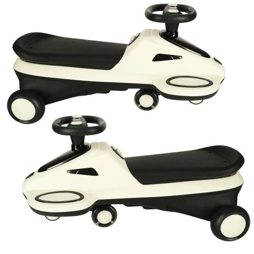 Gravitációs roller világító LED kerekekkel és zenélő rollerrel 74cm bézs/fekete max 100kg
