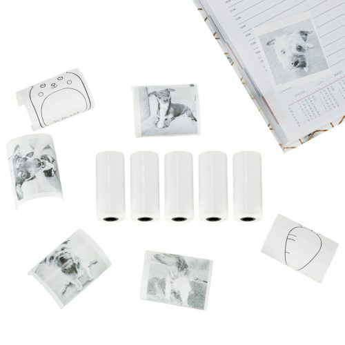 Thermal self-adhesive paper roll for mini printer 5.7cmx4.5m 5 pcs