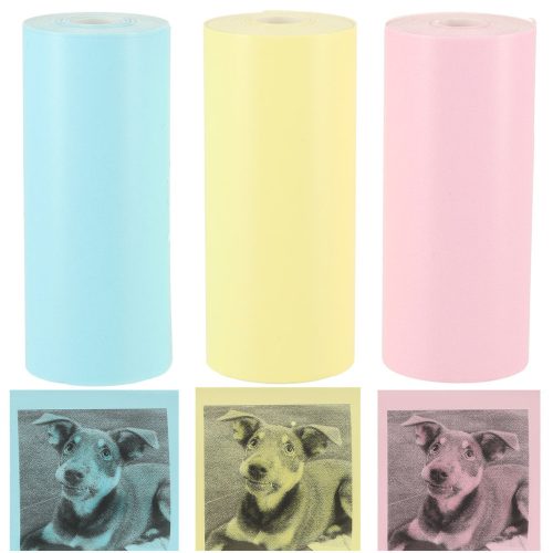 Hőpapír tekercs mini nyomtatóhoz 5,7 cm x 3 m 3 db színes