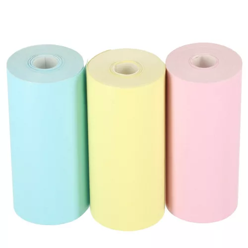 Thermal paper rolls for mini printer 5.7cmx3m 3 pcs color