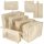Suitcase Organizers Travel Set 8 Pieces for Clothes Storage Accessories Waterproof Bags Makeup Bag Shoe Bag in Beige
