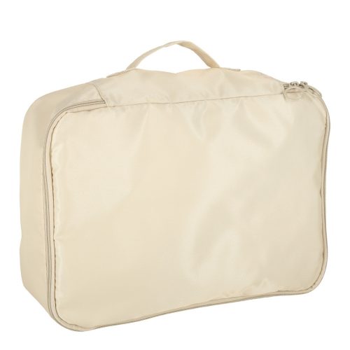 Suitcase Organizers Travel Set 8 Pieces for Clothes Storage Accessories Waterproof Bags Makeup Bag Shoe Bag in Beige