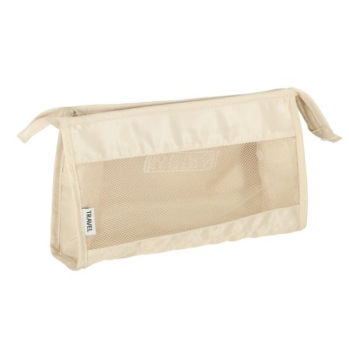 Suitcase Organizers Travel Set 8 Pieces for Clothes Storage Accessories Waterproof Bags Makeup Bag Shoe Bag in Beige