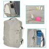Travel backpack for airplane waterproof USB cable 45x16x28cm gray