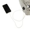 Travel backpack for airplane waterproof USB cable 45x16x28cm gray