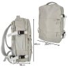 Travel backpack for airplane waterproof USB cable 45x16x28cm gray
