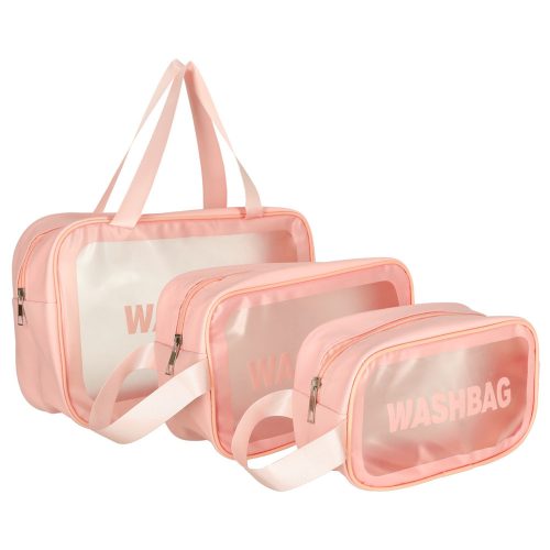 Cosmetic bag set pink
