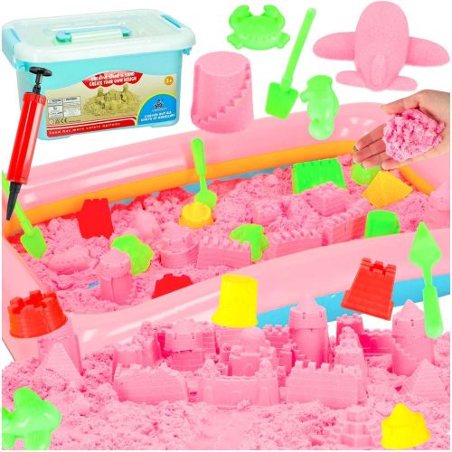 Kinetic sand in a box 2 kg shapes pink