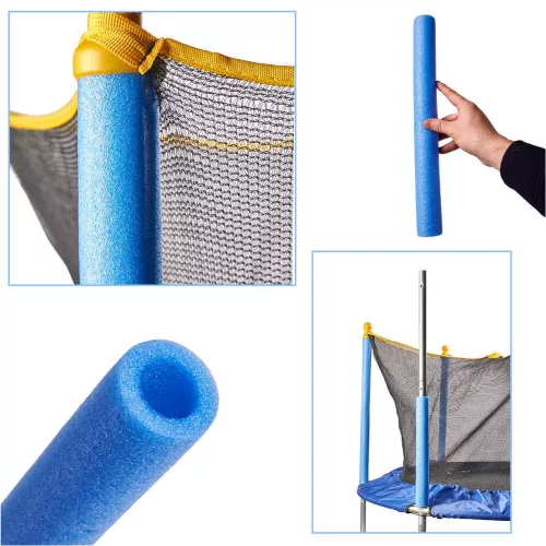 Trampoline pole protector with foam sleeves
