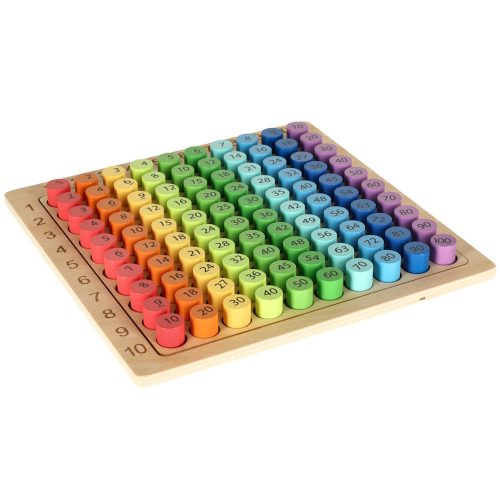 Wooden multiplication board game