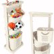 Mobile triple laundry basket