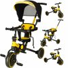 Tricycle in yellow and black with canopy