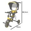 Tricycle in yellow and black with canopy