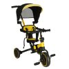 Tricycle in yellow and black with canopy