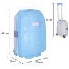 Children's travel bag on wheels hand luggage blue