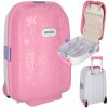 Children's travel bag on wheels hand luggage pink