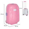Children's travel bag on wheels hand luggage pink
