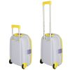 Children's travel bag with rolling hand luggage in yellow