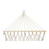 Garden hammock boho mesh fringed 200cm ecru