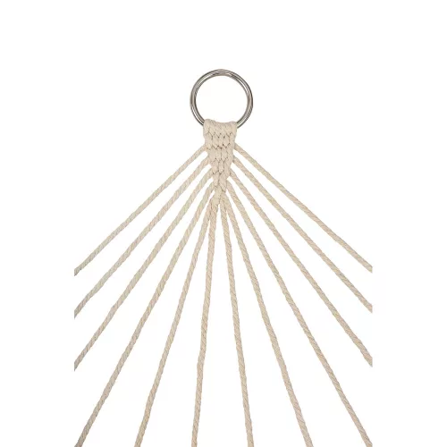 Garden hammock boho mesh fringed 200cm ecru