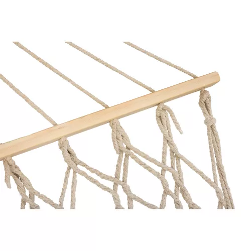 Garden hammock boho mesh fringed 200cm ecru