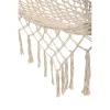Garden hammock boho mesh fringed 200cm ecru