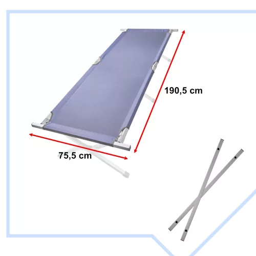 Folding camp bed tourist canoe not blue
