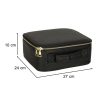 Cosmetic organizer with mirror black