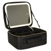 Cosmetic organizer with mirror black
