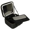 Cosmetic organizer with mirror black