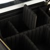 Cosmetic organizer with mirror black