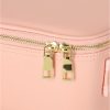Cosmetic organizer with mirror pink