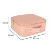 Cosmetic organizer with mirror pink