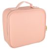Cosmetic organizer with mirror pink