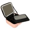 Cosmetic organizer with mirror pink