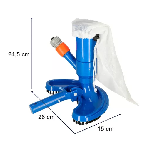 Pool vacuum cleaner pond bottom cleaning kit with reusable bag