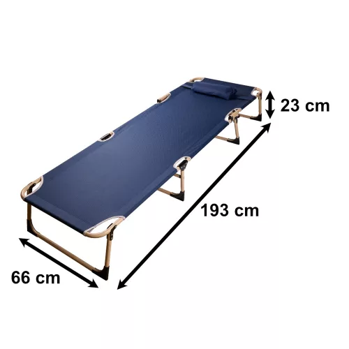 Folding tourist bed Canada 193 cm navy blue