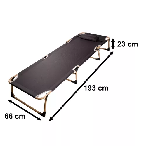 Folding tourist bed Canada 193 cm gray