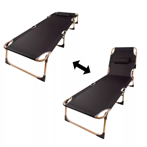Folding tourist bed Canada 193 cm gray
