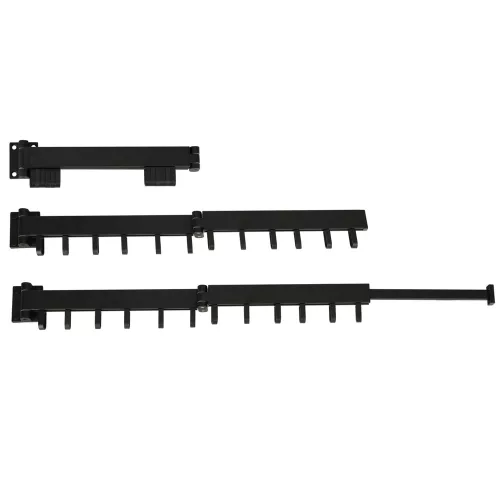 Telescopic extension wall hanger 84cm black